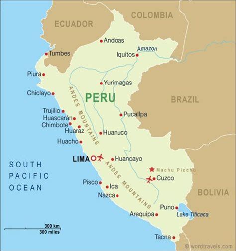 Map Of Peru Peru Peru Travel Arequipa