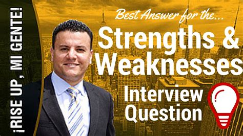Table of contents pick weaknesses that are not essential for the job you try to get sample answers to what are your weaknesses interview question Best answer for the Strengths & Weaknesses question - YouTube