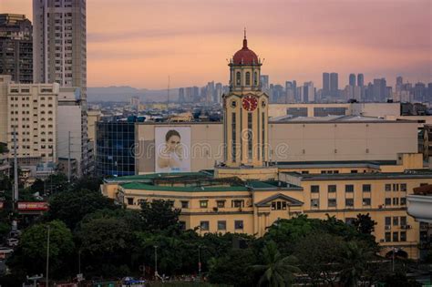 Manila City Hall Clock Tower At Sunset Editorial Image Image Of Place