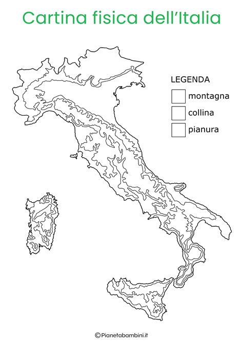 Cartina Italia Da Stampare Pianetabambini Cartina Geografica Mondo
