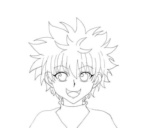 Smiling Killua Zoldyck Coloring Page Download Print Or Color Online