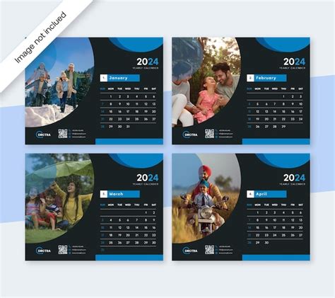 Premium Vector 2024 Calendar Design Desk Calender Design 2024