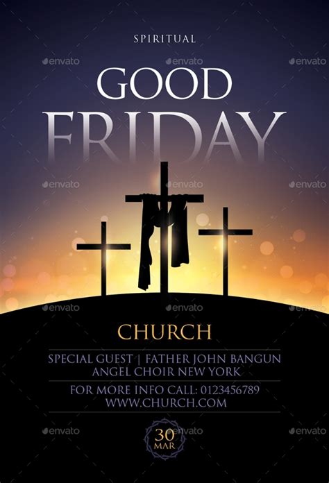 It is observed during holy week as part of the paschal triduum on the friday preceding easter sunday, and may coincide with the jewish observance of passover. 14+ Good Friday Flyer Designs & Examples - PSD, AI | Examples