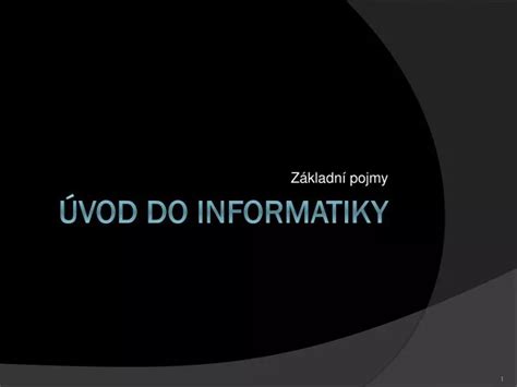 PPT Úvod do informatiky PowerPoint Presentation free download ID