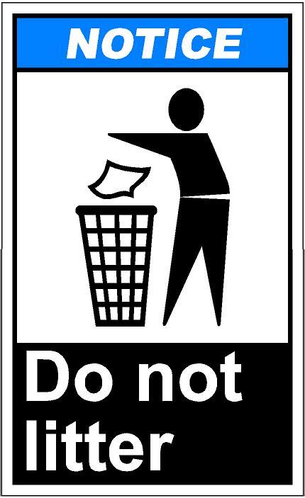 Please Do Not Litter Sign Clip Art Library