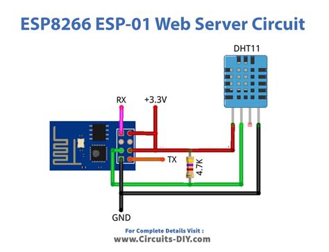 Esp8266 Esp 01 Web Server With Dht11 Sensor