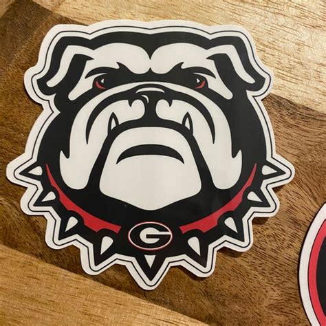 Georgia Bulldogs Vinyl Mascot Decal Sticker Etsy