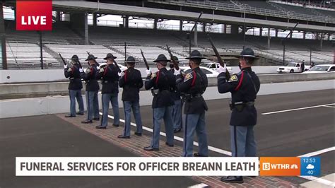 21 Gun Salute At Funeral For Officer Leath Youtube