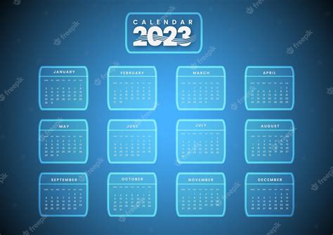 Diseños Coloridos De Plantillas De Calendario 2023 Con Placas De Vidrio