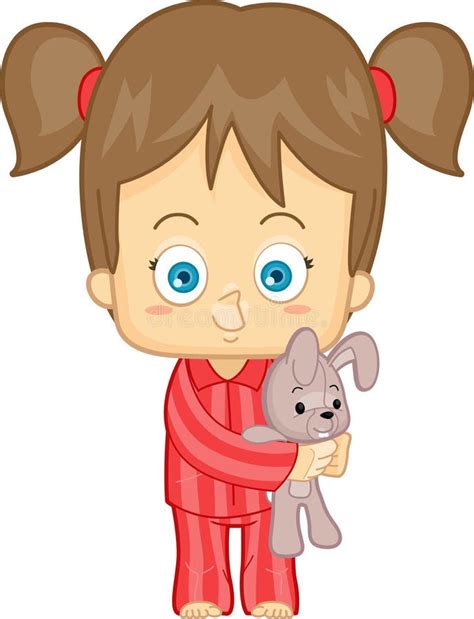 Girl In Pajamas Stock Illustration Image Of Catnap Cartoon 40276855