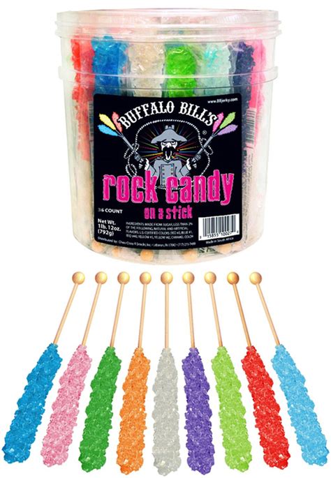 Buffalo Bills Mixed Rock Candy On A Stick 36 Ct Tub Mixed Rock 36