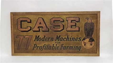 Case 77 Modern Machines Single Sided Smalt Sign 725x37 At Davenport