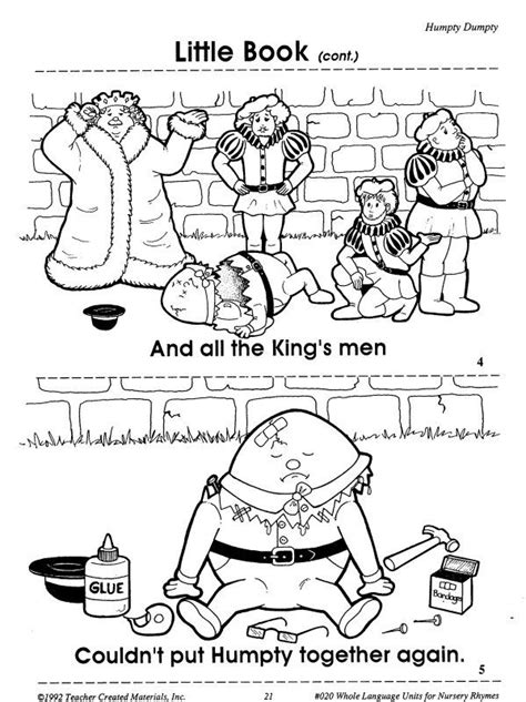 The coloring page will help the kids learn the rhyme in no time at all. HUMPTY DUMPTY PRINTABLES | learningenglish-esl | Humpty ...