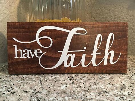Have Faith Christian Wood Sign Wooden Sign Wreath Sign Etsy Wooden
