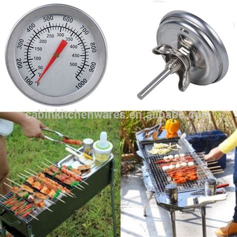 50 500c Bbq Smoker Grill Thermometer Stainless Steel Temperature Gauge