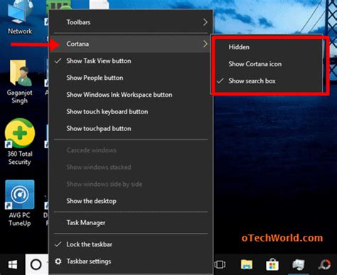 How To Hide The Cortana Search Box On The Windows 10 Taskbar Images