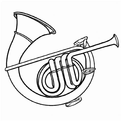 Desenhos do Instrumento Tuba para Imprimir e Colorir Grátis