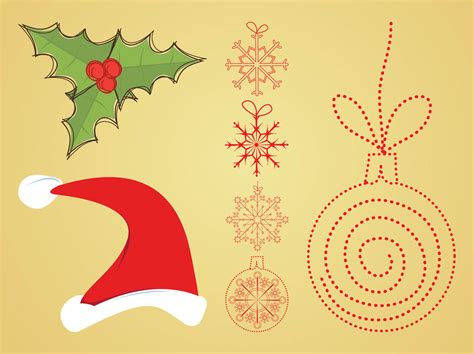 Vector Christmas Decorations Vector Art And Graphics