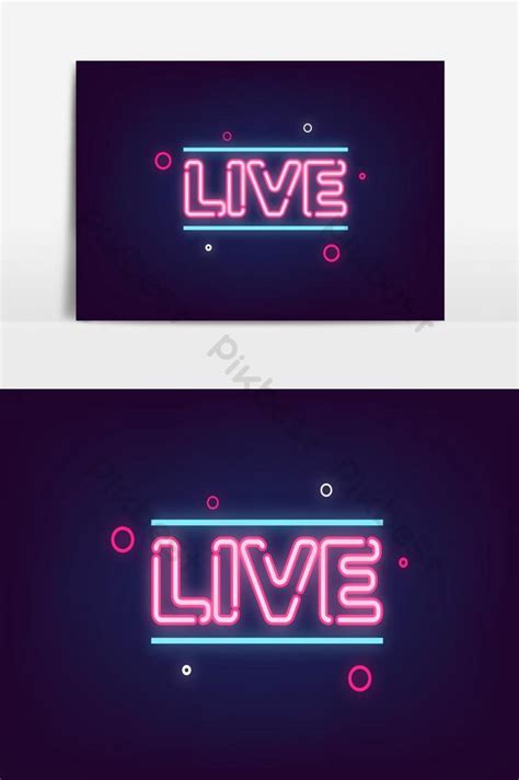 neon logo designlive neon sign png images ai