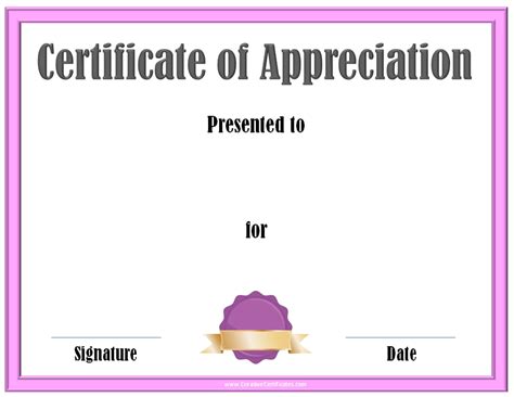 Now you can create your own personalized certificates in an instant! FREE Certificate of Appreciation Template | Customize Online