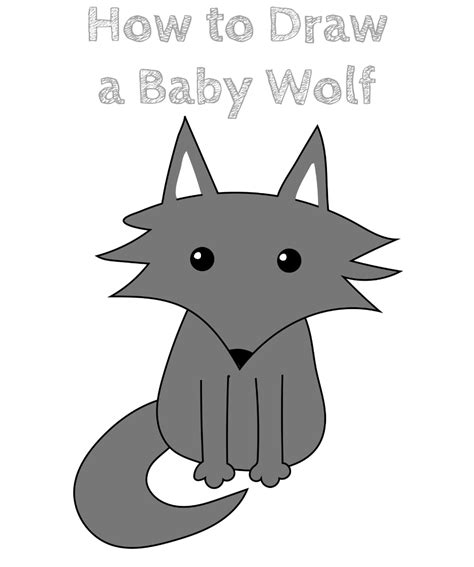 How To Draw An Easy Baby Wolf Draw For Kids