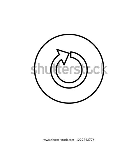 Circular Arrow Icon Vector Flat Line Stock Vector Royalty Free
