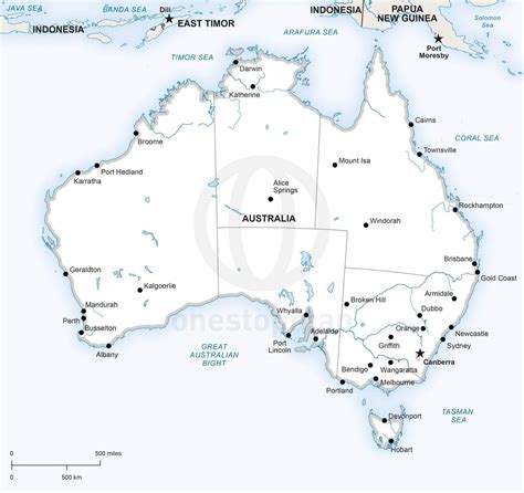 Blank Map Of Australia Showing Rivers