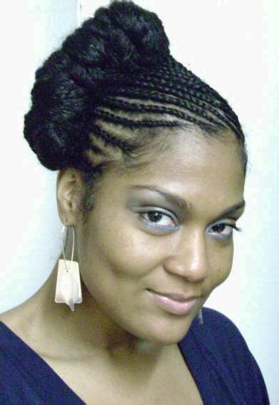 Natural Hair Braided Updo Side Black Hairstyles