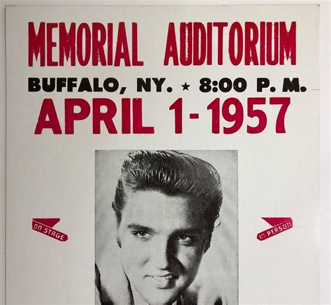 Elvis Presley Vintage Memorial Auditorium 411957 14x22 Tribute