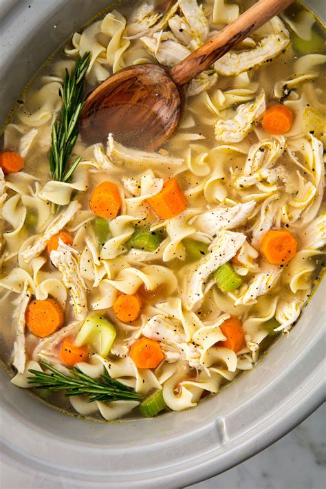Easy Crockpot Chicken Noodle Soup Recipe How To Make Slow Cooker