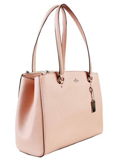 Coach Stanton Crossgrain Leather Bag In Pink Blush Lyst