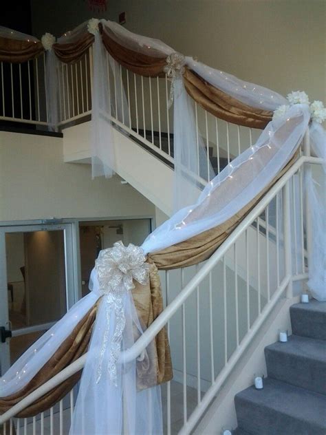 Free download hd or 4k use all videos for free for your projects. My Gold and White stair draping for a wedding | White ...