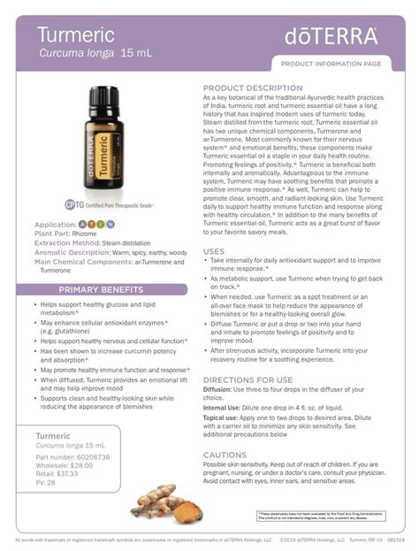Pin By Gaaby Gk On DoTerra Doterra Essential Oils Turmeric Essential