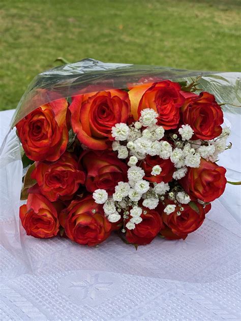 Box Of 15 Dozen Rose Bouquets 12 Roses 40cm 16″ 2 Stems Filler Each