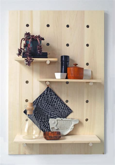 Diy Project Idea How To Make A Modern Pegboard Shelving System Diy