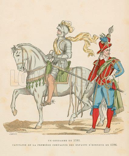 French Military Costume Late 16th Century Stock Image Look And Learn