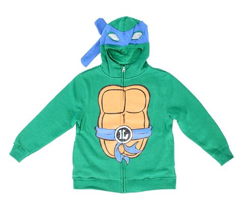 Teenage Mutant Ninja Turtles Boys Costume Zip Up Hoodie Sweatshirt