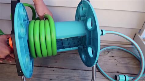 How To Install Garden Hose Reel Cart With Wheels Youtube