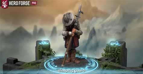Sleeping Guard Made With Hero Forge