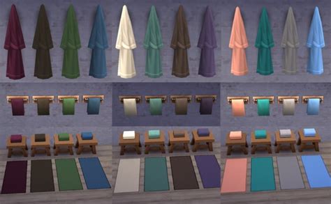 Sims 4 Studio Bath Linens In Curiousb Colors • Sims 4 Downloads