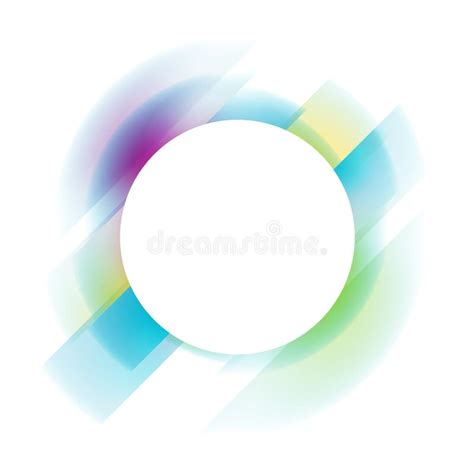 Colorful Holographic Circle Abstract Geometric Background Stock Vector