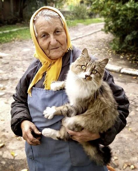 Babushka And Her Cat Mursh ♥ From Russia With Love ♥ Pinterest