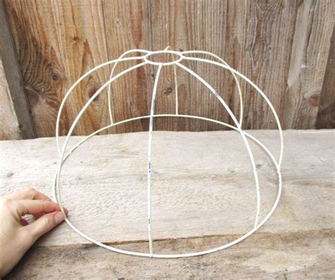 Lamp Shade Wire Frame Round Metal Hanging Lampshade Lighting Fixture