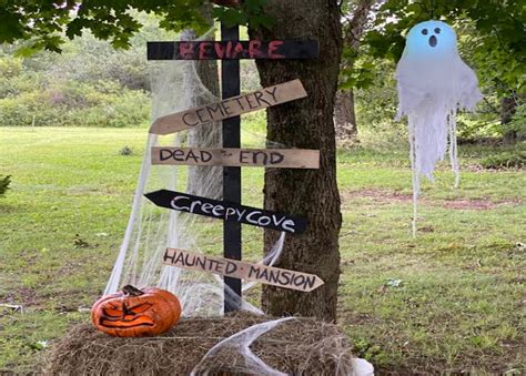 How To Create A Diy Halloween Directional Sign The Home Depot