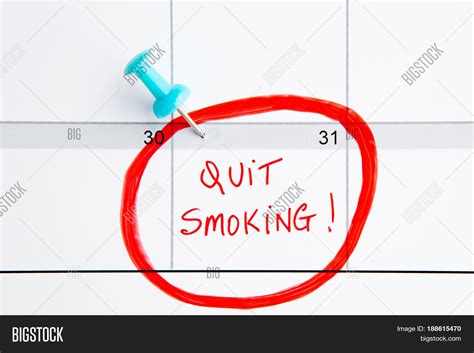 Quit Smoking Calendar Handwriting Image And Photo Bigstock