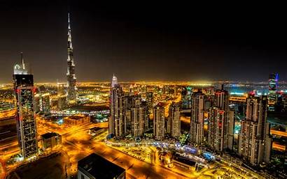 Dubai Night Background Wallpapers Desktop Cities Lights
