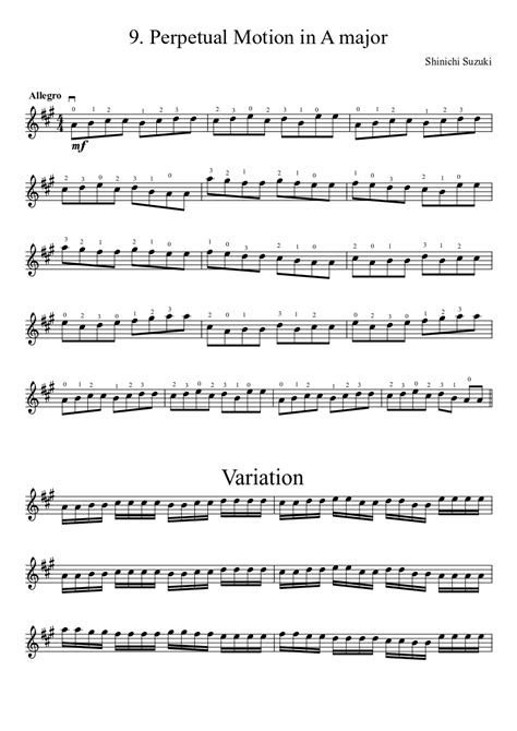 Check spelling or type a new query. Suzuki Violin Method V. 1 - 9. Perpetual Motion in A Major ...