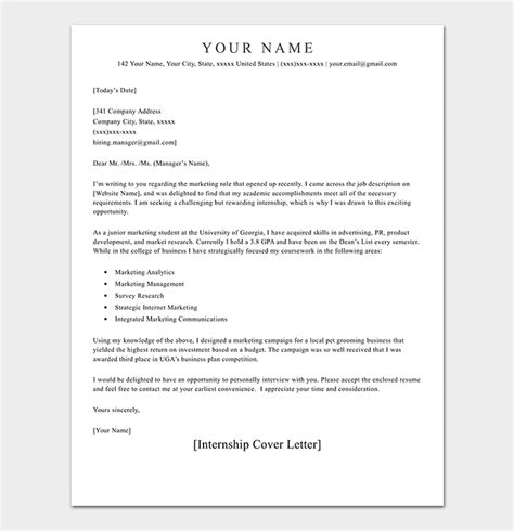 Internship Request Letter How To Write With Format And Sample Letters