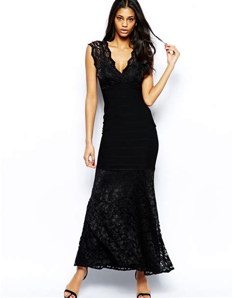 Lipsy Lace Maxi Dress With Wrap Front Lace Maxi Dress Dresses Maxi