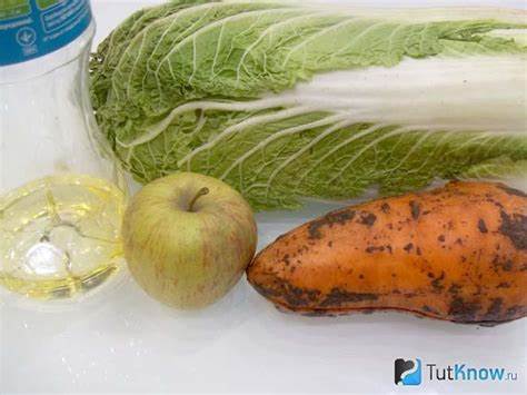 Салат из свежей капусты, моркови и яблок по диете Дюкана: пошаговый Картинка - Салат из свежей капусты, моркови и яблок по диете Дюкана: пошаговый